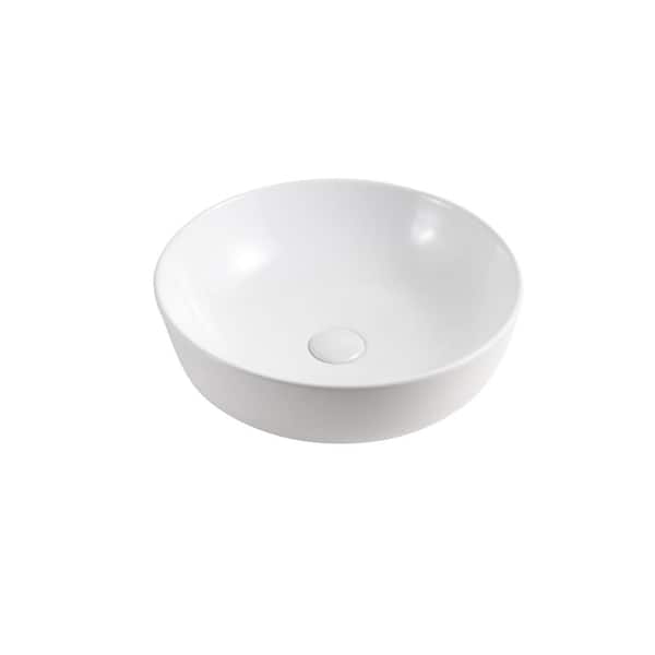 Vessel Bathroom Sink in White