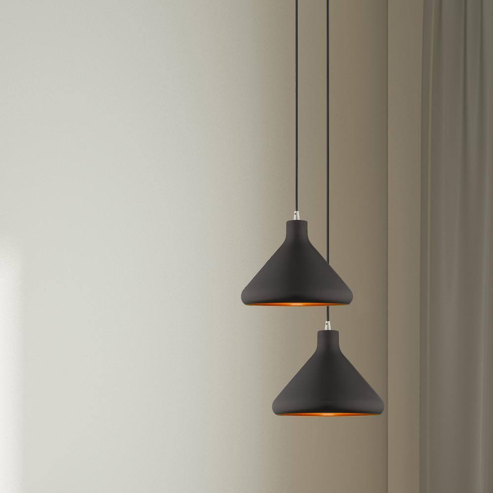 Black and Gold Aluminum Mini Pendant Light
