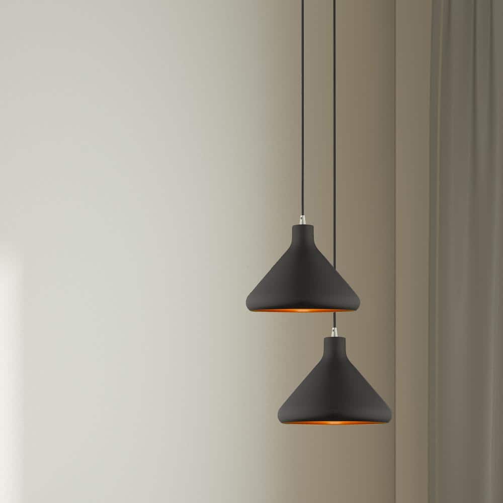 Black and Gold Aluminum Mini Pendant Light