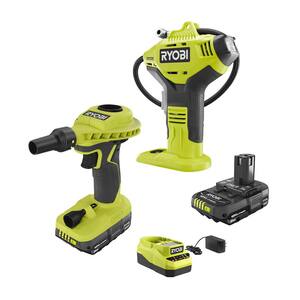 ONE+ 18V Cordless 2-Tool Combo Kit with High Pressure Inflator, High Volume Inflator, (2) 2.0 Ah Batteries, and Charger