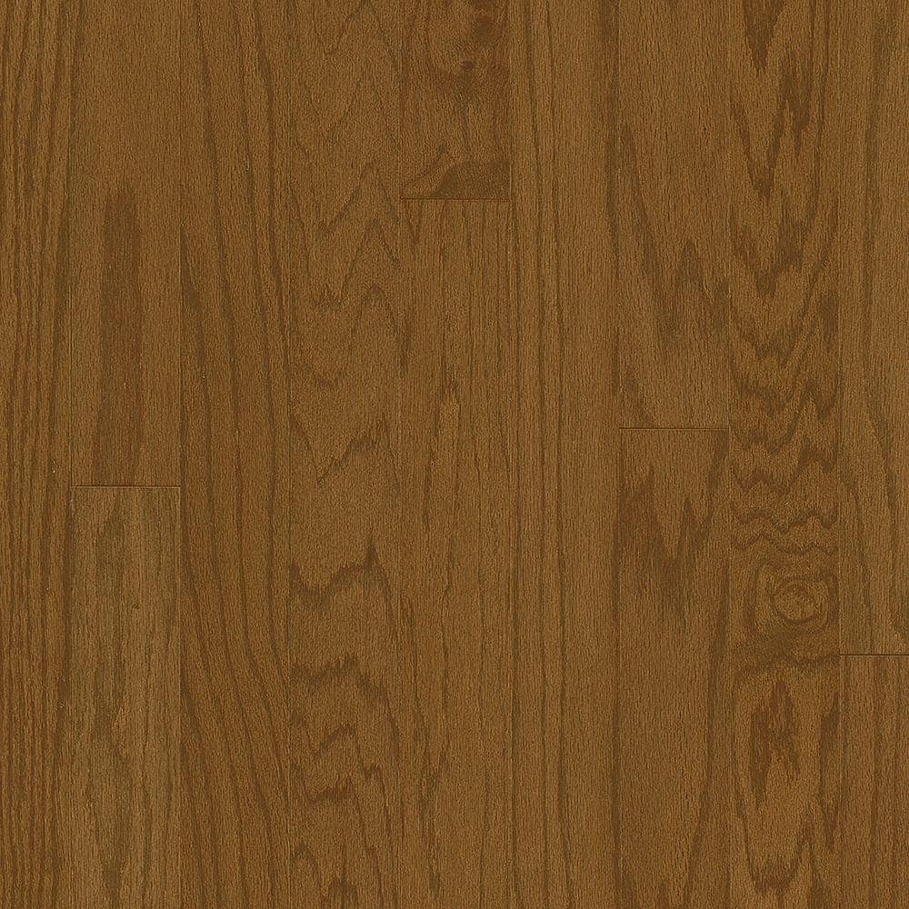 Take Home Sample - Plano Twist Saddle Oak 3/8 in. T x 3 in. W T+G Smooth En