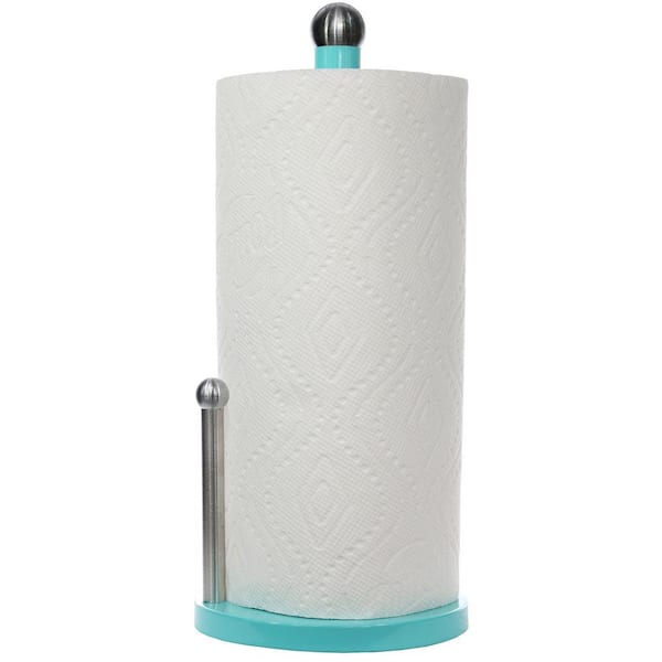 Spectrum White Plastic Wall Mount Folding Paper Towel Holder,1 count