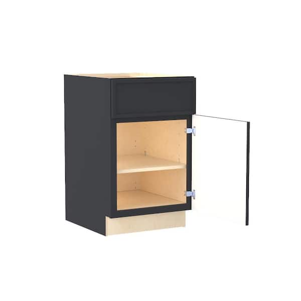 Franklin 21 in. W x 24 in. D x 34.5 in. H Assembled Plywood Base Kitchen Cabinet in Valiant Onyx with Soft Close RH