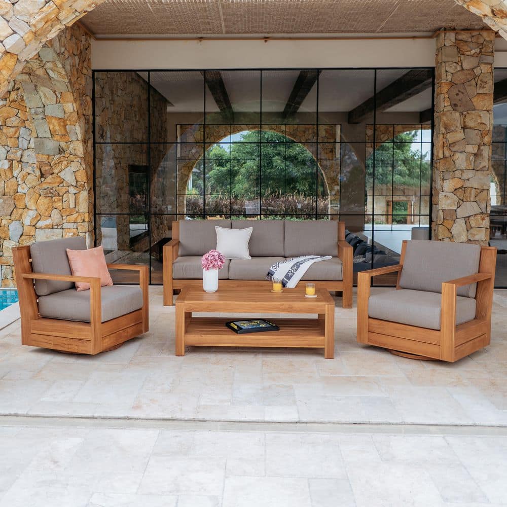 Cambridge Casual Largo 4-Piece Premium Indonesia Teak Patio