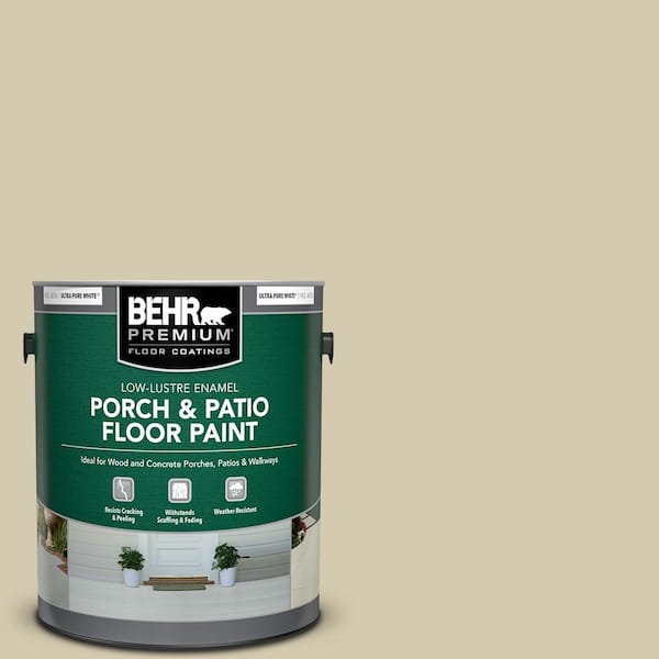 BEHR PREMIUM 1 gal. #770C-3 Sand Fossil Low-Lustre Enamel Interior/Exterior Porch and Patio Floor Paint