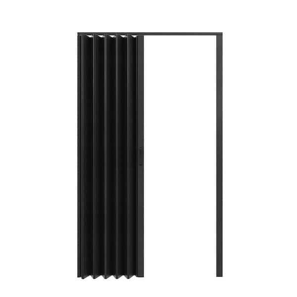SOCBAZZAR 42 in x 80 in. Black Oak Finished Interior PVC Folding