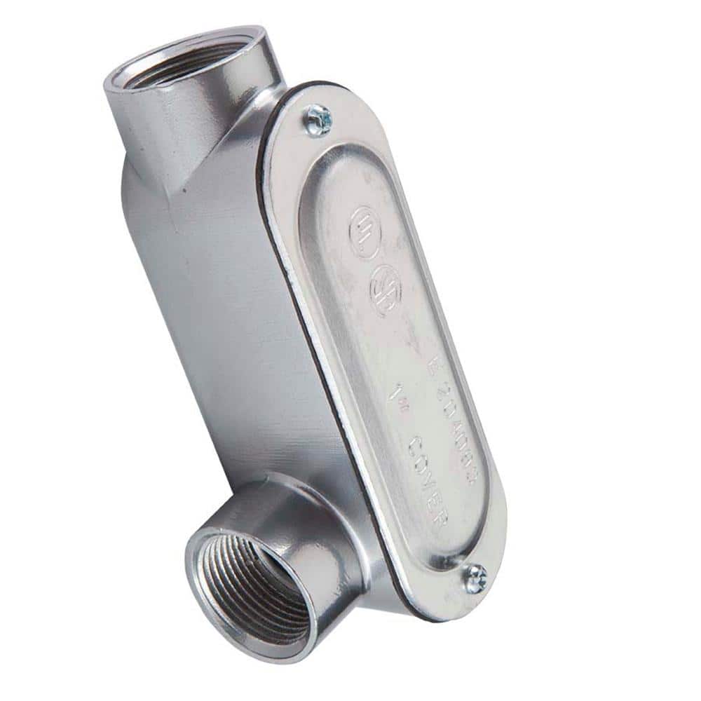 Halex 1 in. Rigid Type LL Threaded Conduit Body with Cover and Gasket ...