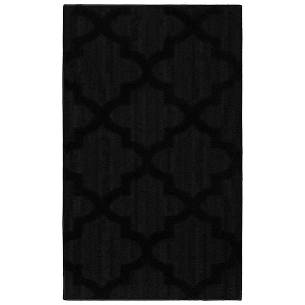 Garland Rug Quatro Black 3 ft. x 5 ft. Area Rug