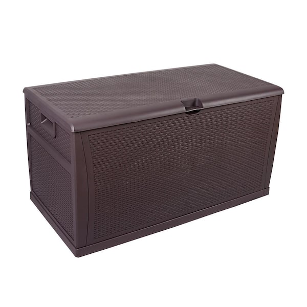 Karl home 120 Gal. Brown Plastic Deck Box