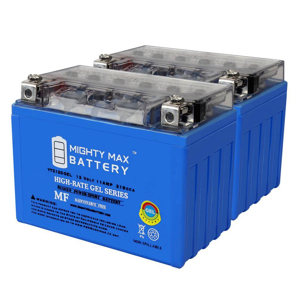 MIGHTY MAX BATTERY YTZ12SGEL -12 Volt 11 AH, GEL Type, 210 CCA ...