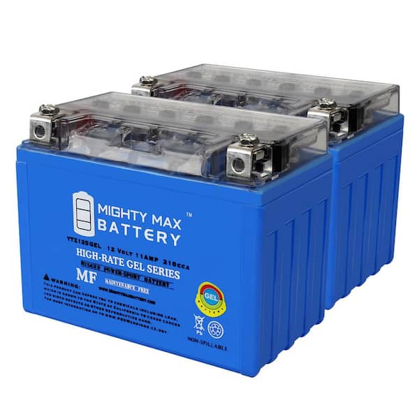 MIGHTY MAX BATTERY YTZ12SGEL 12V 11Ah GEL Replacement Battery compatible with Honda VT750C, Shadow Spirit Aero 07-09 - 2 Pack