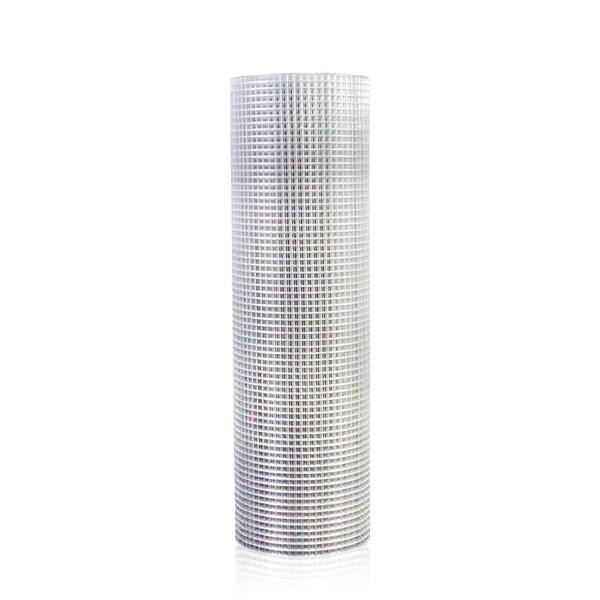 Kahomvis 100-ft x 4-ft 19-Gauge Silver Metal Hardware Cloth Rolled Fencing with Mesh Size 1/2-in x 1/2-in