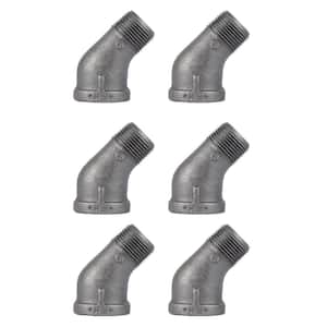 3/4 in. Black Iron FPT x MPT 45-Degree Street Elbow Fitting (6-Pack)