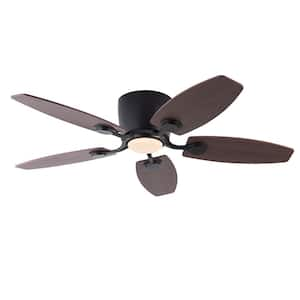 42 in. Indoor Black Modern 6-Speed Reversible Ceiling Fan with 3-Color Temperature Integrated LED and Remote