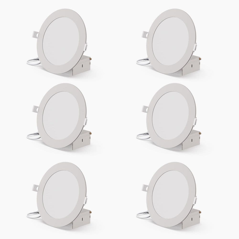 6'' White Aluminum LED Canless Recessed Lighting Kit