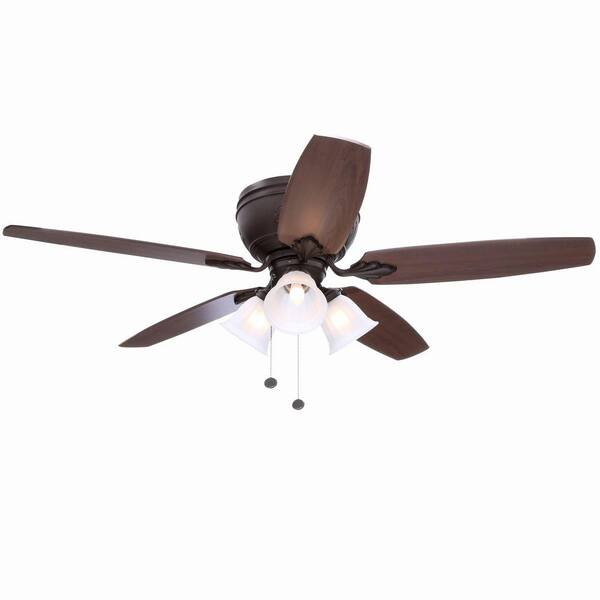 Hampton Bay Chastain II 52 in. Indoor Oil-Rubbed Bronze Ceiling Fan with Light Kit