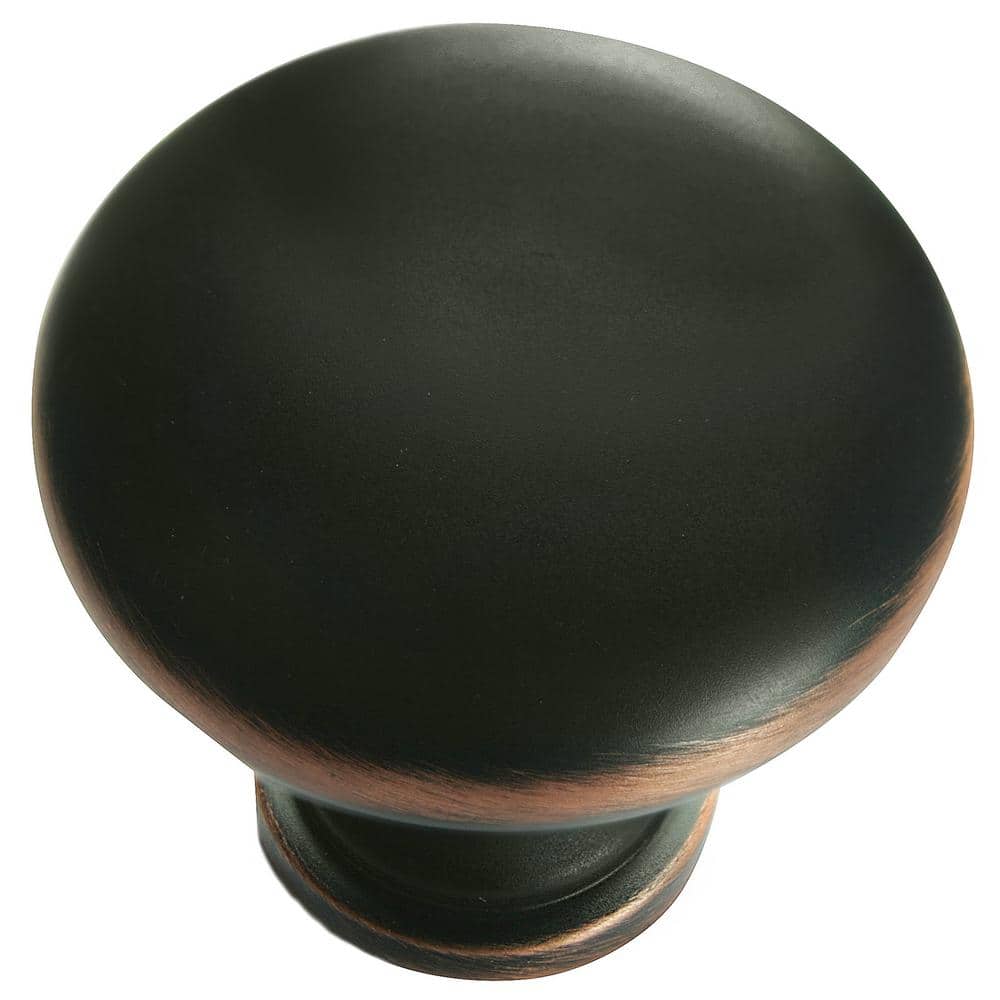 Oil Rubbed Bronze Round Cabinet Knob Set, 1.38 Inches
