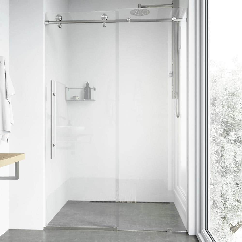 Elan E-Class 44-48" Frameless Sliding Shower Door with Clear Glass