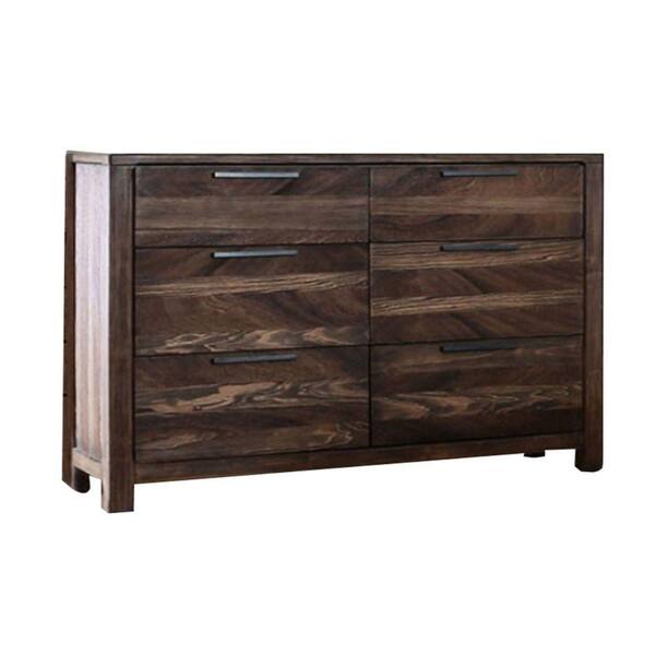 Benjara 56 In. Brown 6-Drawer Wooden Dresser Without Mirror BM137461 ...