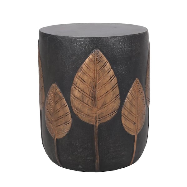Unbranded Copper 15 in. Round Concrete Outdoor Side Table Light Weight Coffee Table End Table for Patio Garden Backyard
