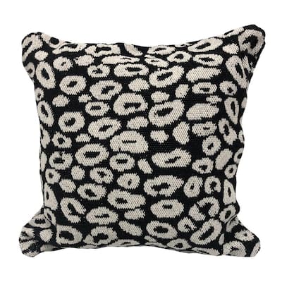 The Pillow Collection Mailys Animal Print Pink Down Filled Throw Pillow 