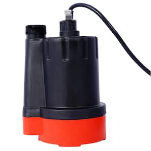 1/3 HP 2400 GPH Submersible Thermoplastic Utility Pump with 10 ft. Power Cord, 28 ft. Max Lift Height