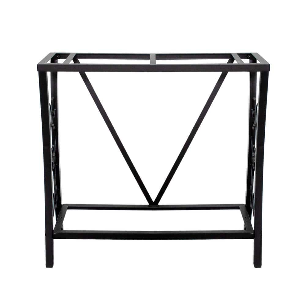 Black Powder-Coated Steel Scrollwork Aquarium Stand for 29 Gallon Tanks
