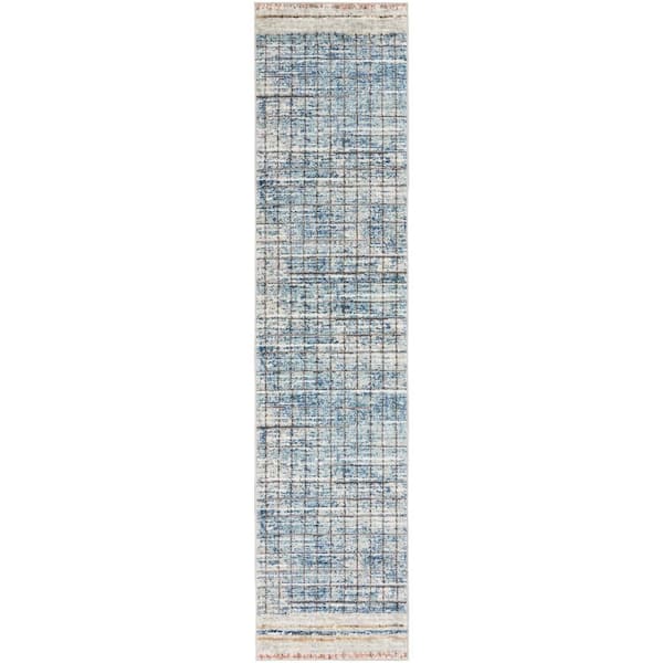 Nourison Concerto Blue 2 ft. x 8 ft. Abstract Contemporary Kitchen Runner Area Rug