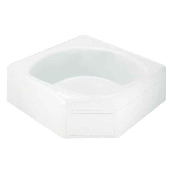 STERLING Ensemble 5 ft. Center Drain Corner Alcove Soaking Tub in White