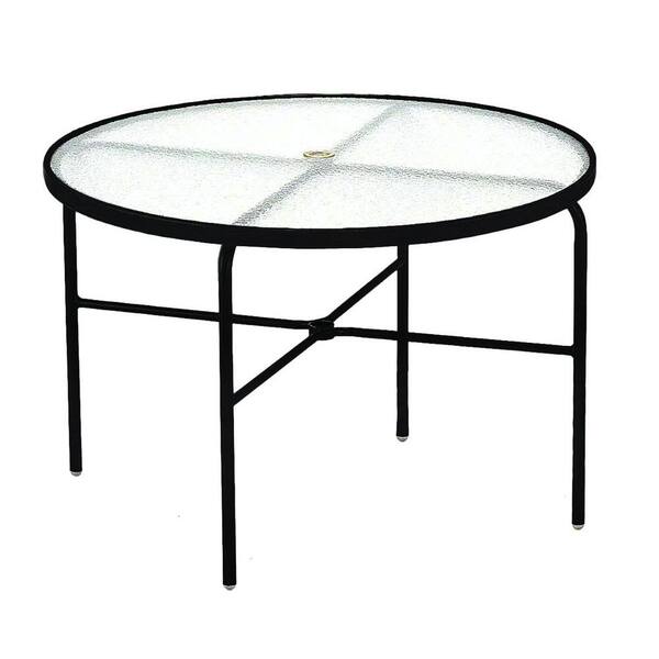 Tradewinds 42 in. Black Acrylic Top Commercial Patio Dining Table