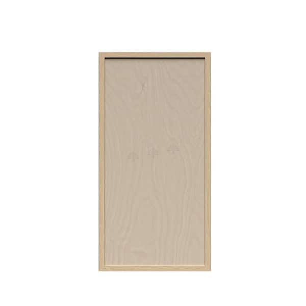 Slim Shaker Assembled 18 in. W x 30 in. H x 12 in. D Wall Kitchen Cabinet in Natural Wood