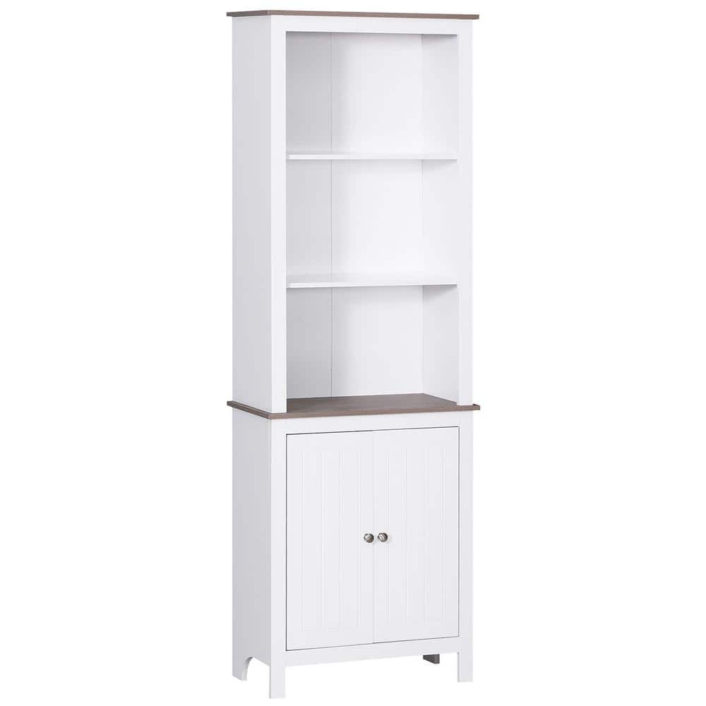 23.5 in. W x 11.75 in. D x 69 in. H White Linen Cabinet Bathroom Linen Towe