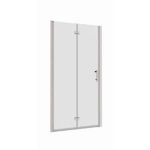 36 in. to 37.3 in. W x 72 in. H Bi-fold Semi Frameless Shower Door in Chrome Finish with Clear Tempered Glass