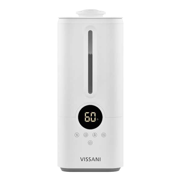 1.5 Gal. Ultrasonic Humidifier 360 Degree Turning Dual Nozzle Cool Mist for Medium Room in White