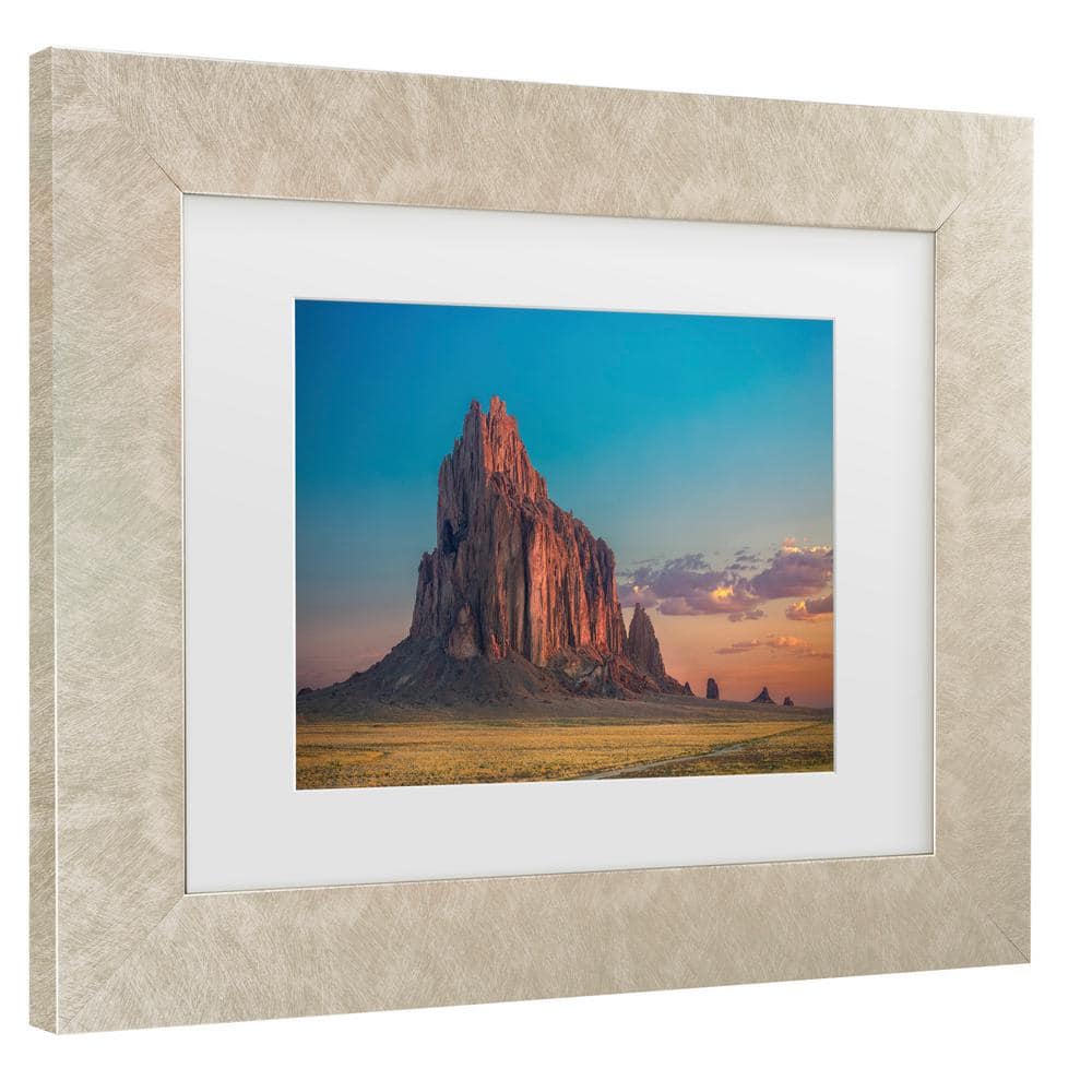 Champagne Framed Desert Mountain Canvas Print for Nursery