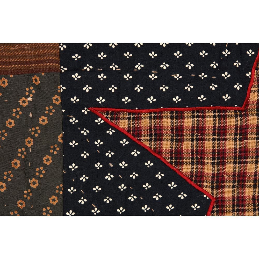 Patriotic Patchwork Cotton Reversible Throw Blanket