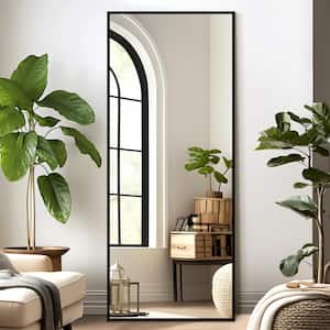59 in. x 20 in. Modern Rectangle Shape Metal Framed Black Standing Mirror Full Length Floor Mirror Bedroom Living Room