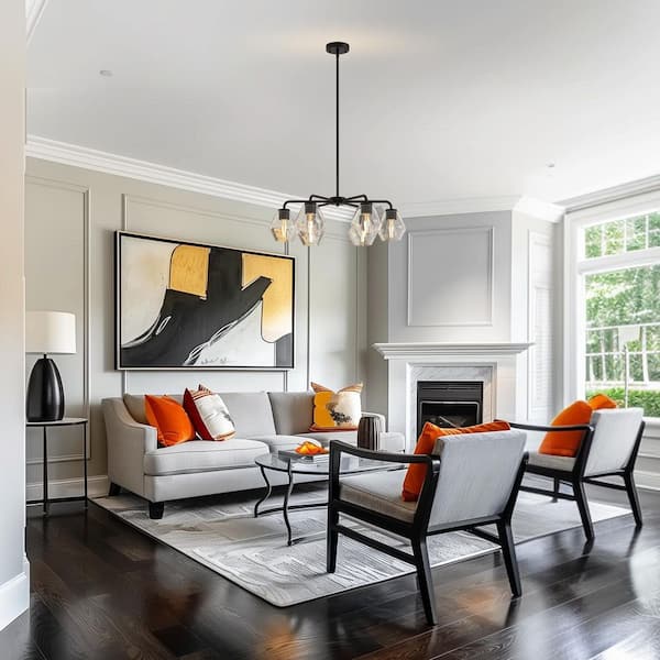 5.87 in. Vanity Clear Glass Cone Shade with 1 in. Neckless Fitter for Pendant, Chanderlier, Wall Light, Vanity Light