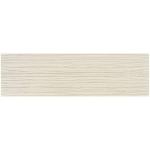 Echo Stream 4 in. x 0.43 in. Ivory Textured Porcelain Wall Tile Sample