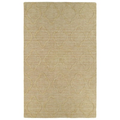 Yellow Kaleen Rugs Imprints Classic Hand-Tufted Area Rug 5' x 8' 