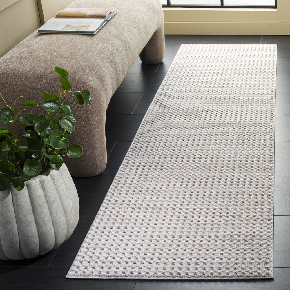 Slate 2 ft. x 8 ft. Beige/Ivory Gray Distressed Solid Color Runner Rug price history on PriceWatchPro