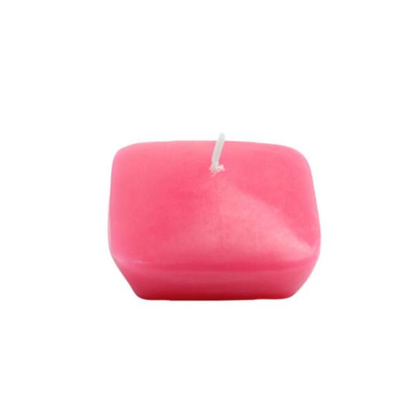 Zest Candle 2.25 in. Hot Pink Square Floating Candles (12-Box)