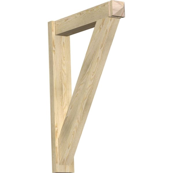 Ekena Millwork 6 in. x 42 in. x 30 in. Traditional Arts and Crafts Rough Sawn Douglas Fir Outlooker