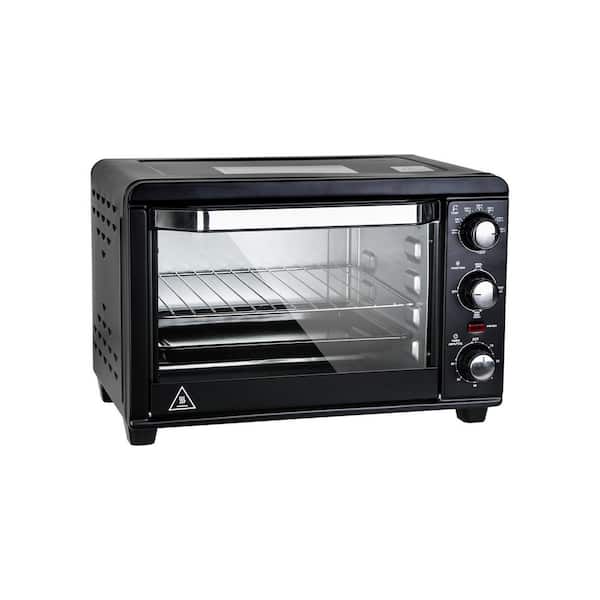 overschot Extractie Ik denk dat ik ziek ben Movisa 20 L Black Toaster Oven with Timer-Bake-Broil-Toast Setting MVSE06 -  The Home Depot