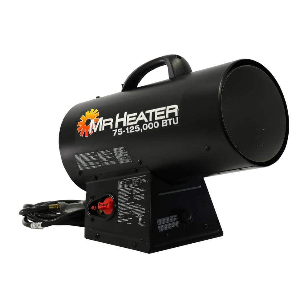 Mr. Heater 125,000 BTU Forced Air Propane Outdoor Space Heater with Quiet Burner Technology