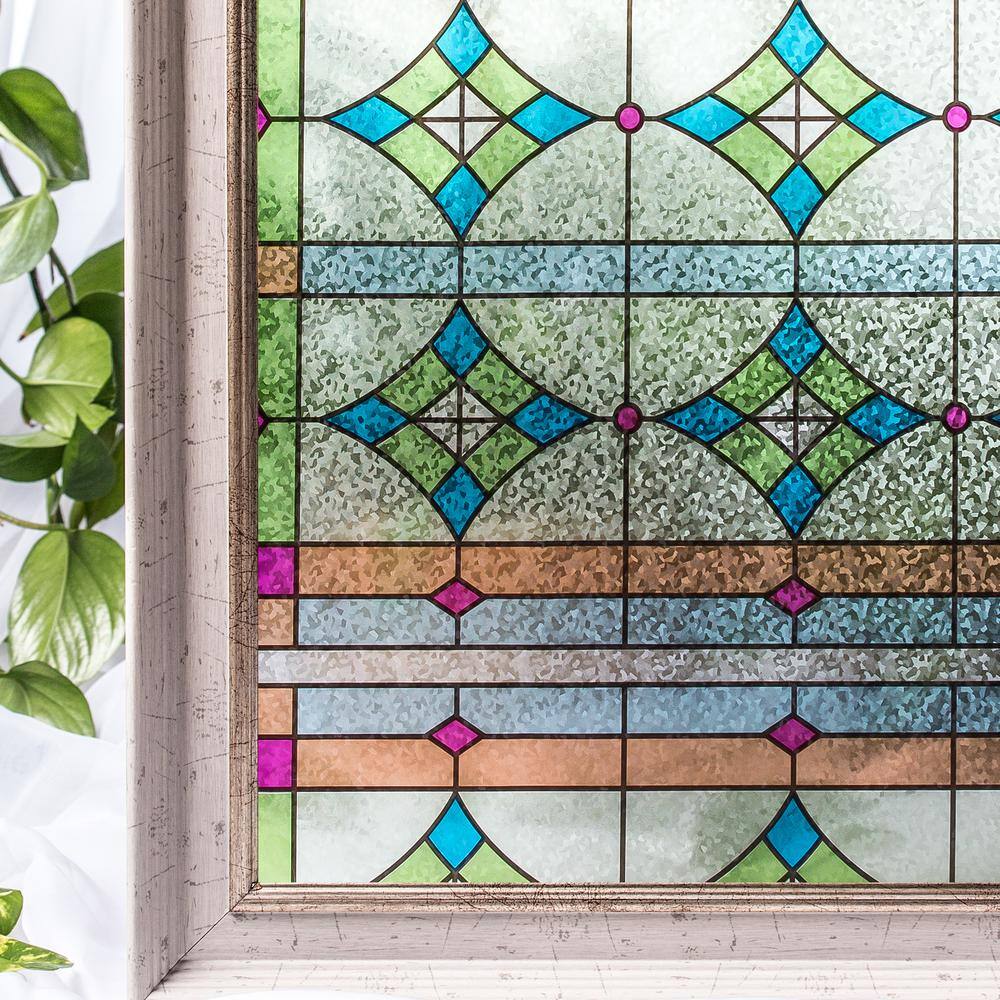 COTTON COLORS 35.4 in. W x 78.7 in. L Decorative and Privacy 3D Window ...