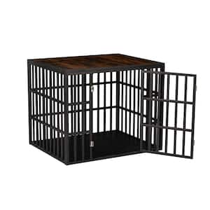 Heavy-Duty Pet Playpen with Cover Metal Dog Fence Crate
