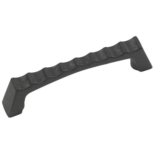 HICKORY HARDWARE Tidal 3 in. Black Iron Cabinet Center-to-Center Pull
