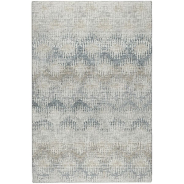 Dream Shag Premium Machine Washable Abstract ADS80 Linen 10 ft. x 14 ft. Area Rug