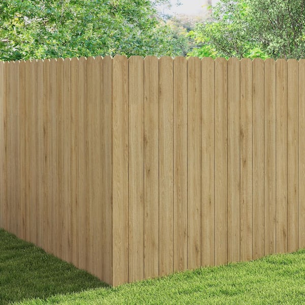 9/16 in. L x 5-1/2 in. W x 6 ft. H Wood Dog-Ear Fence Picket for Garden Fences (25-Pack)
